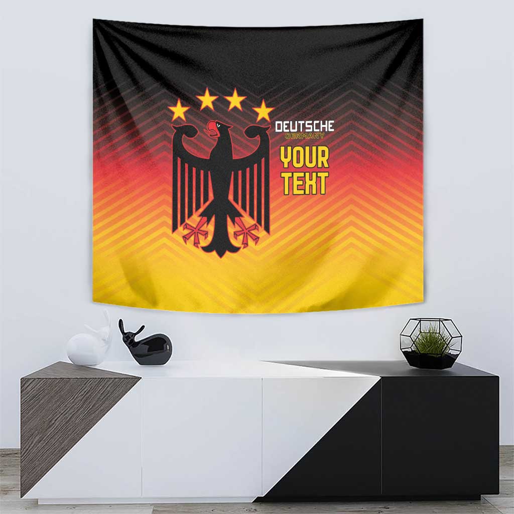 Custom Germany Football Tapestry Special Black Eagle Flag Style - Wonder Print Shop