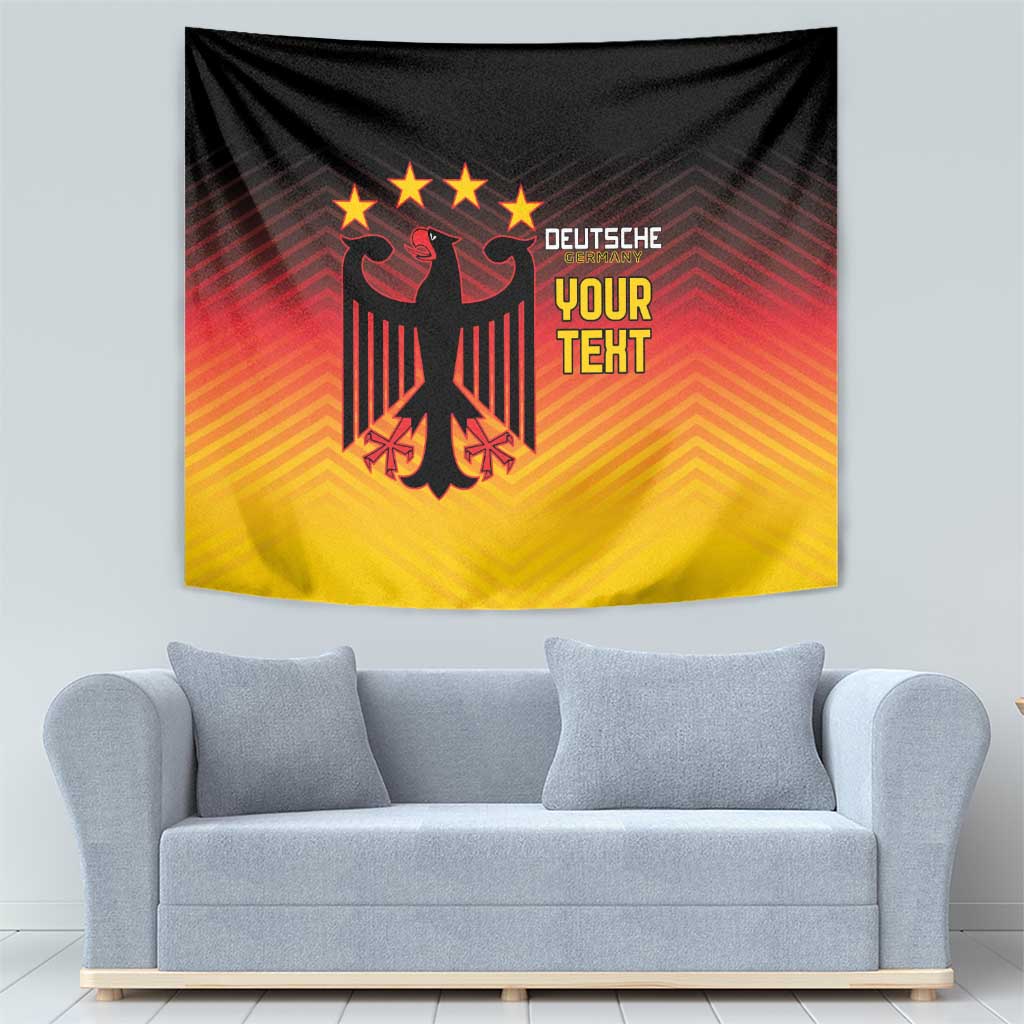 Custom Germany Football Tapestry Special Black Eagle Flag Style - Wonder Print Shop