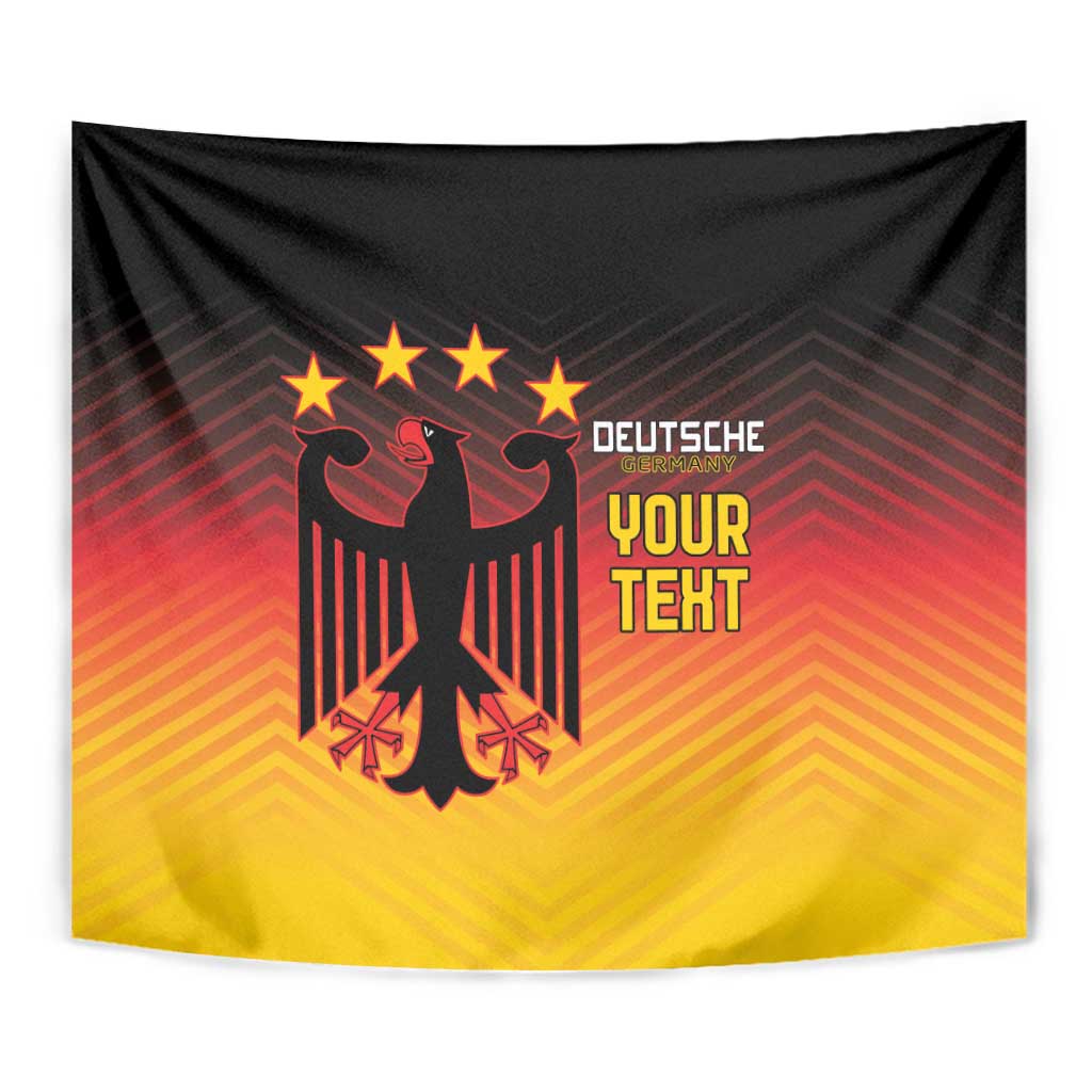 Custom Germany Football Tapestry Special Black Eagle Flag Style - Wonder Print Shop