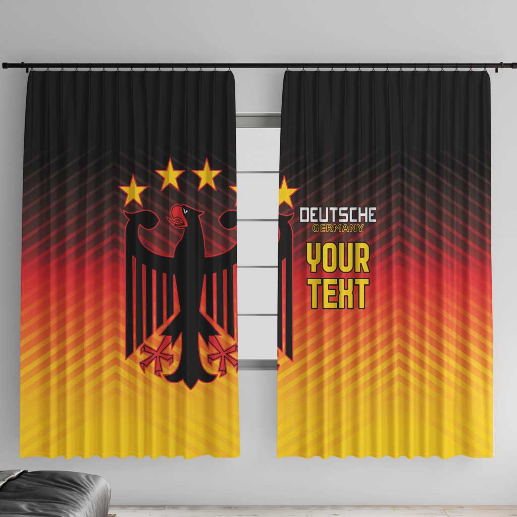 Custom Germany Football Window Curtain Special Black Eagle Flag Style - Wonder Print Shop