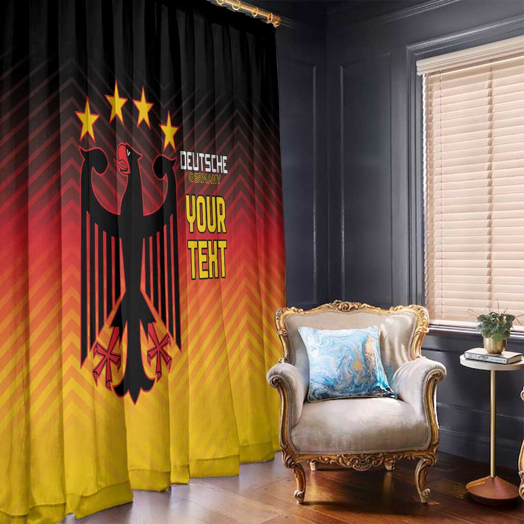 Custom Germany Football Window Curtain Special Black Eagle Flag Style - Wonder Print Shop