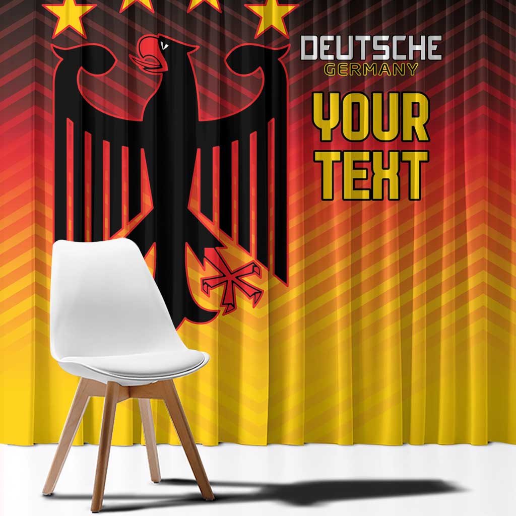 Custom Germany Football Window Curtain Special Black Eagle Flag Style - Wonder Print Shop