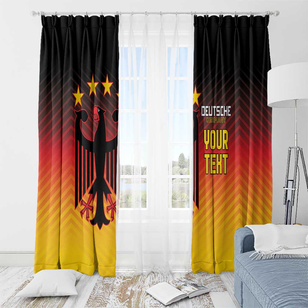 Custom Germany Football Window Curtain Special Black Eagle Flag Style - Wonder Print Shop