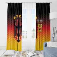 Custom Germany Football Window Curtain Special Black Eagle Flag Style - Wonder Print Shop