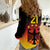 Custom Germany Football Women Casual Shirt Special Black Eagle Flag Style - Wonder Print Shop