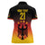 Custom Germany Football Women Polo Shirt Special Black Eagle Flag Style - Wonder Print Shop