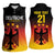 Custom Germany Football Women Sleeveless Polo Shirt Special Black Eagle Flag Style - Wonder Print Shop