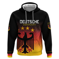 Custom Germany Football Zip Hoodie Special Black Eagle Flag Style - Wonder Print Shop
