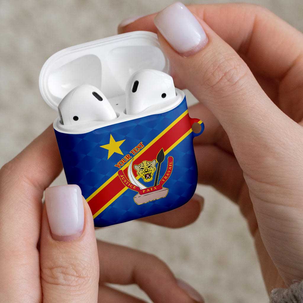 Africa DR of the Congo Personalized AirPods Case Flag Style