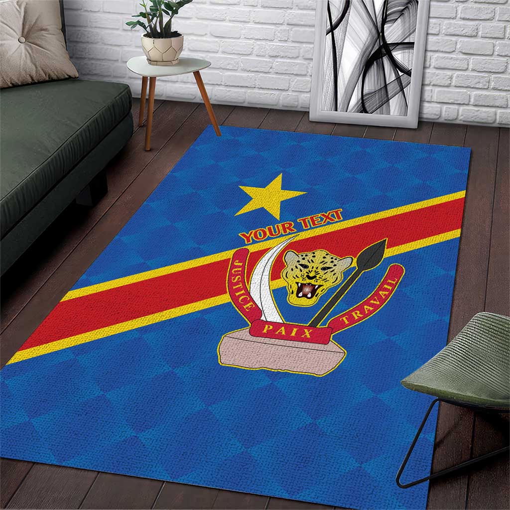Democratic Republic of the Congo Personalized Area Rug Flag Style - Wonder Print Shop