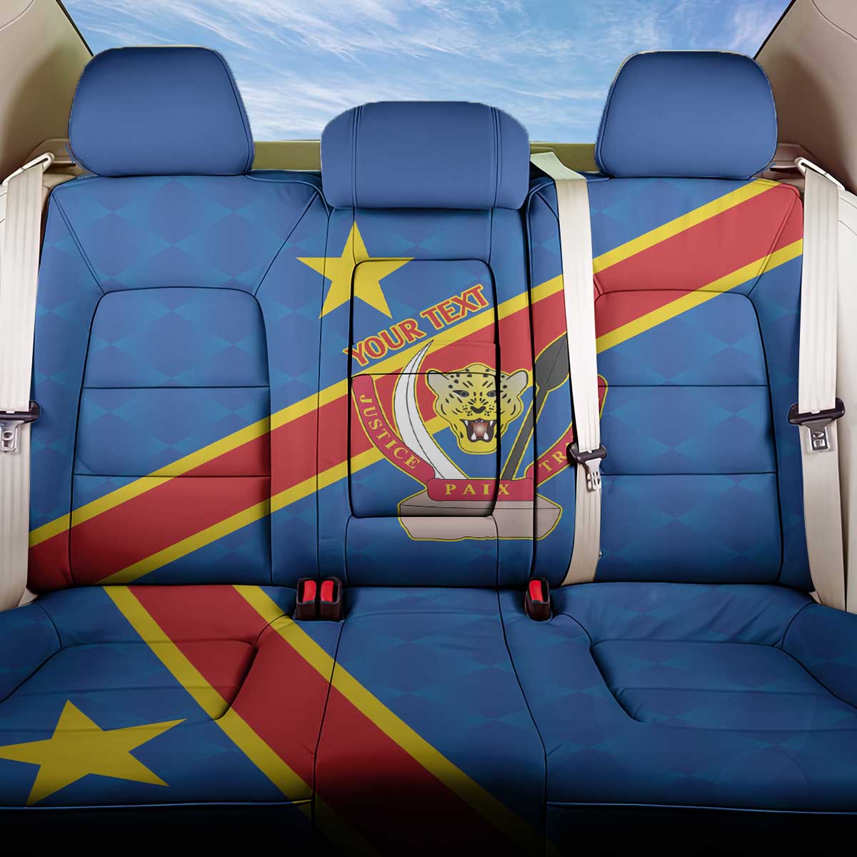 Democratic Republic of the Congo Personalized Back Car Seat Cover Flag Style - Wonder Print Shop