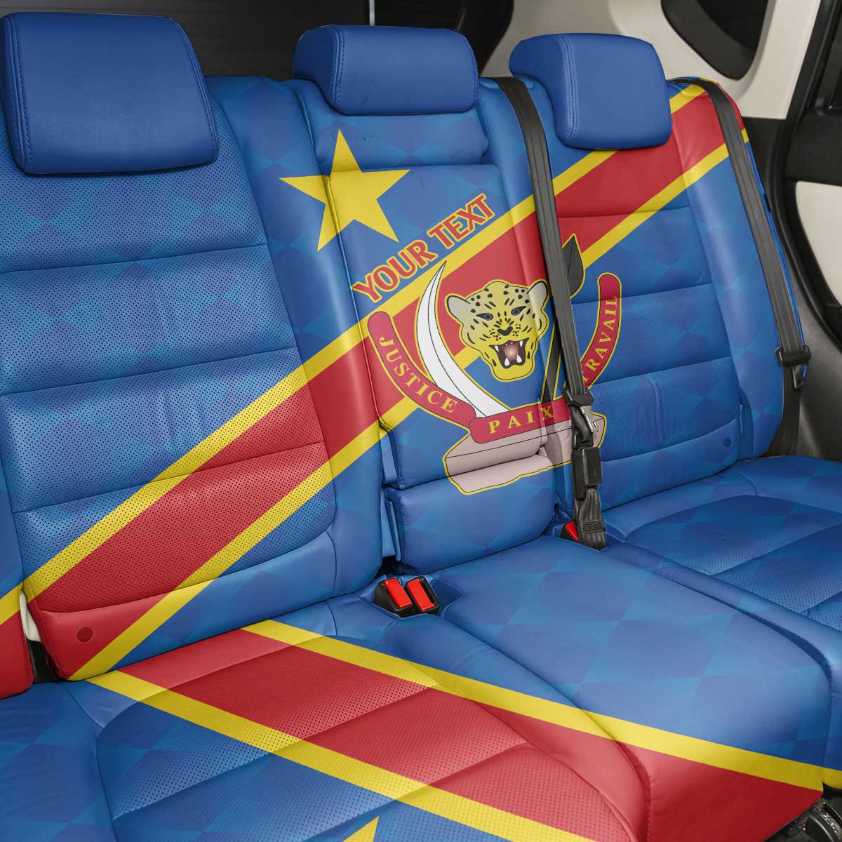 Democratic Republic of the Congo Personalized Back Car Seat Cover Flag Style - Wonder Print Shop