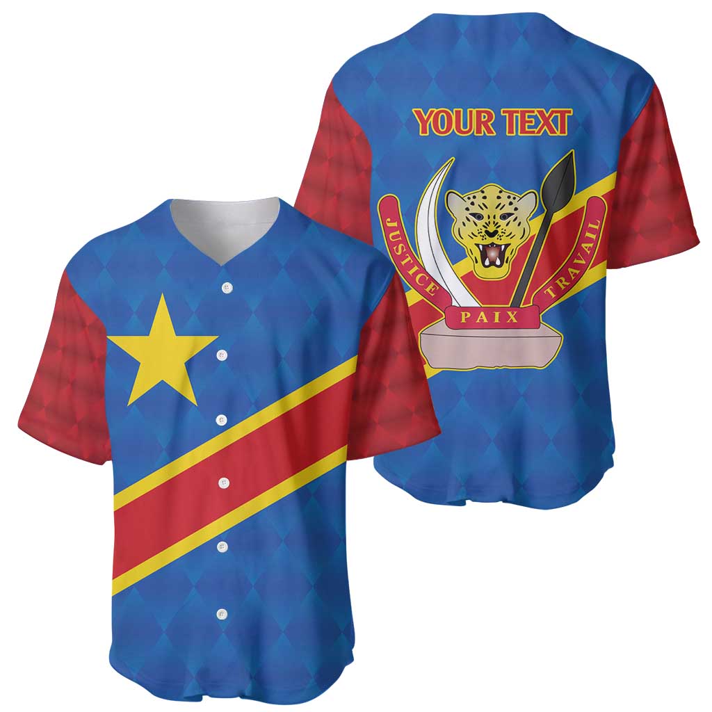 Democratic Republic of the Congo Personalized Baseball Jersey Flag Style - Wonder Print Shop