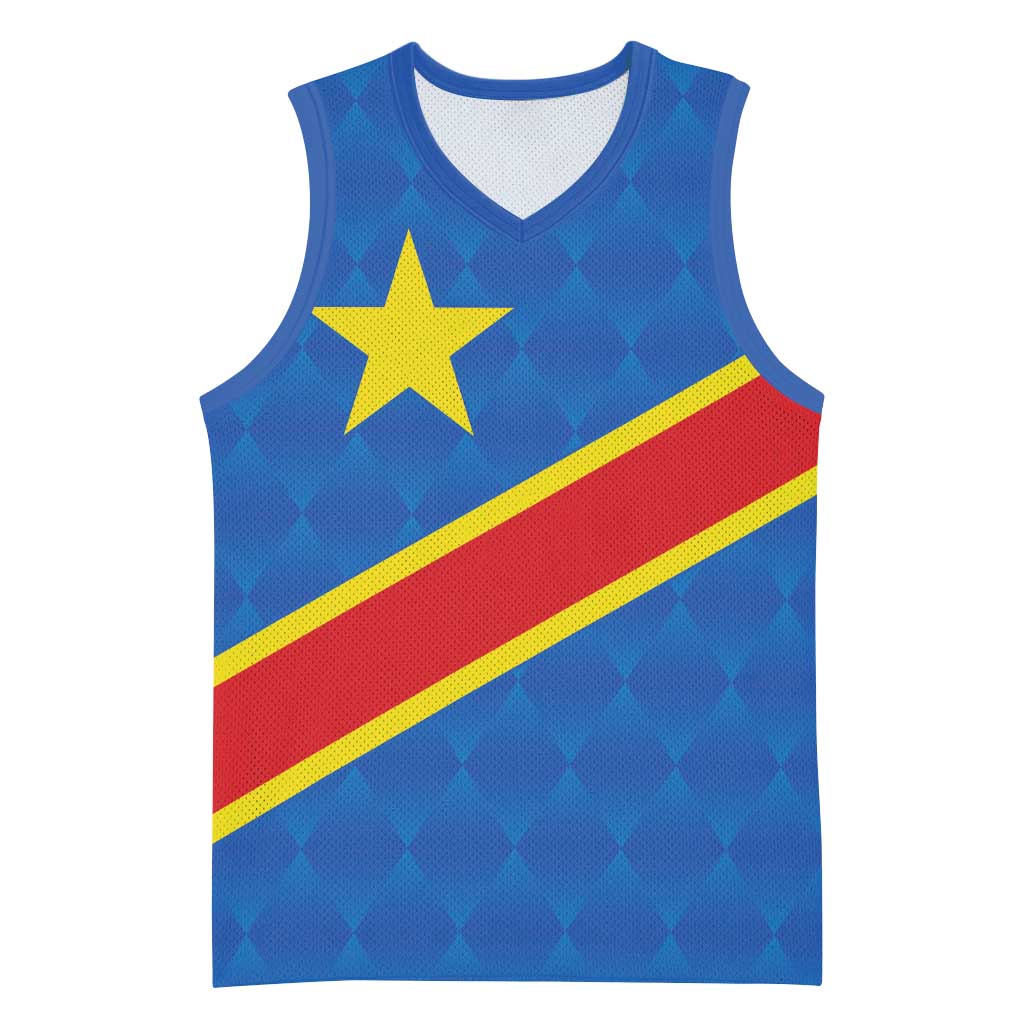 Africa DR of the Congo Personalized Basketball Jersey Flag Style