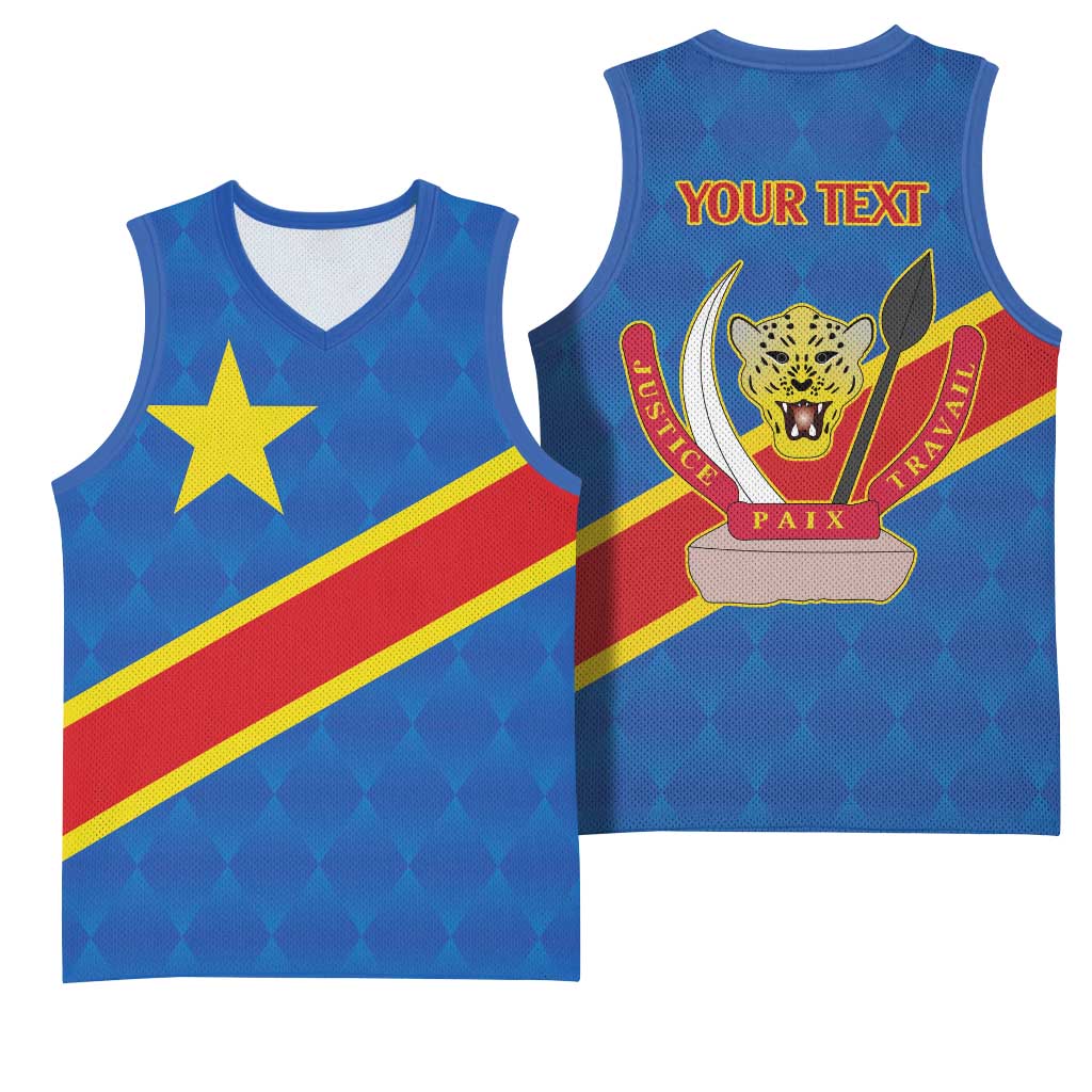 Africa DR of the Congo Personalized Basketball Jersey Flag Style