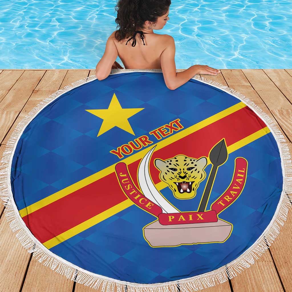 Democratic Republic of the Congo Personalized Beach Blanket Flag Style - Wonder Print Shop