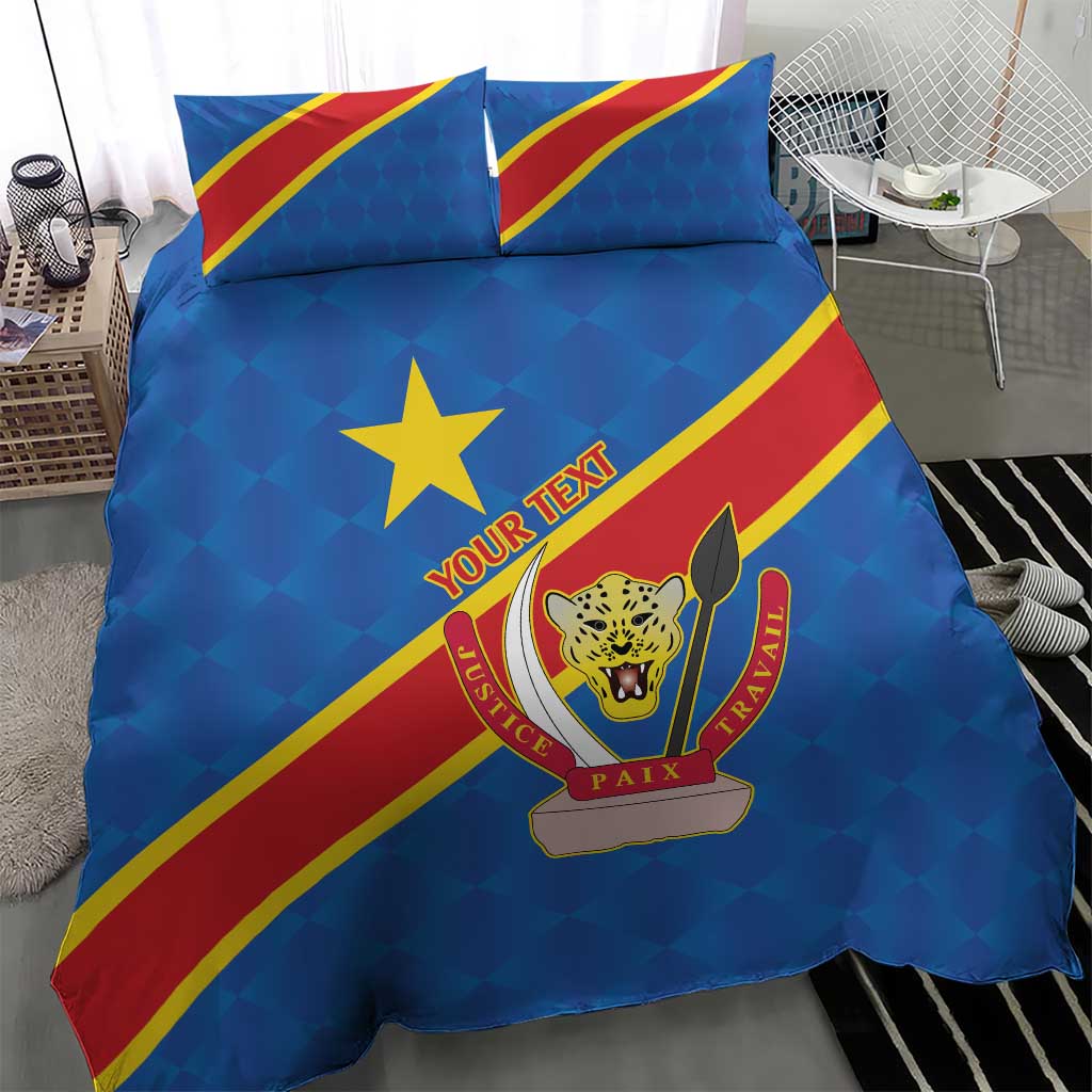 Democratic Republic of the Congo Personalized Bedding Set Flag Style - Wonder Print Shop
