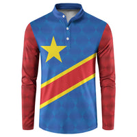 Democratic Republic of the Congo Personalized Button Sweatshirt Flag Style - Wonder Print Shop