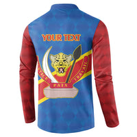 Democratic Republic of the Congo Personalized Button Sweatshirt Flag Style - Wonder Print Shop