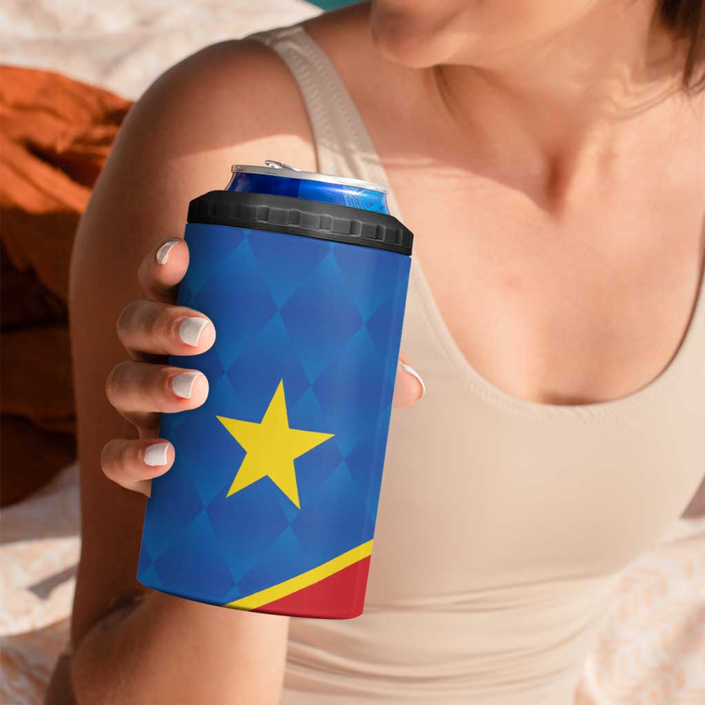 Democratic Republic of the Congo Personalized 4 in 1 Can Cooler Tumbler Flag Style - Wonder Print Shop