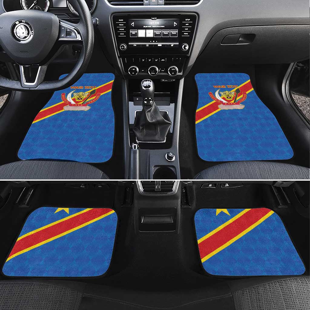 Democratic Republic of the Congo Personalized Car Mats Flag Style - Wonder Print Shop