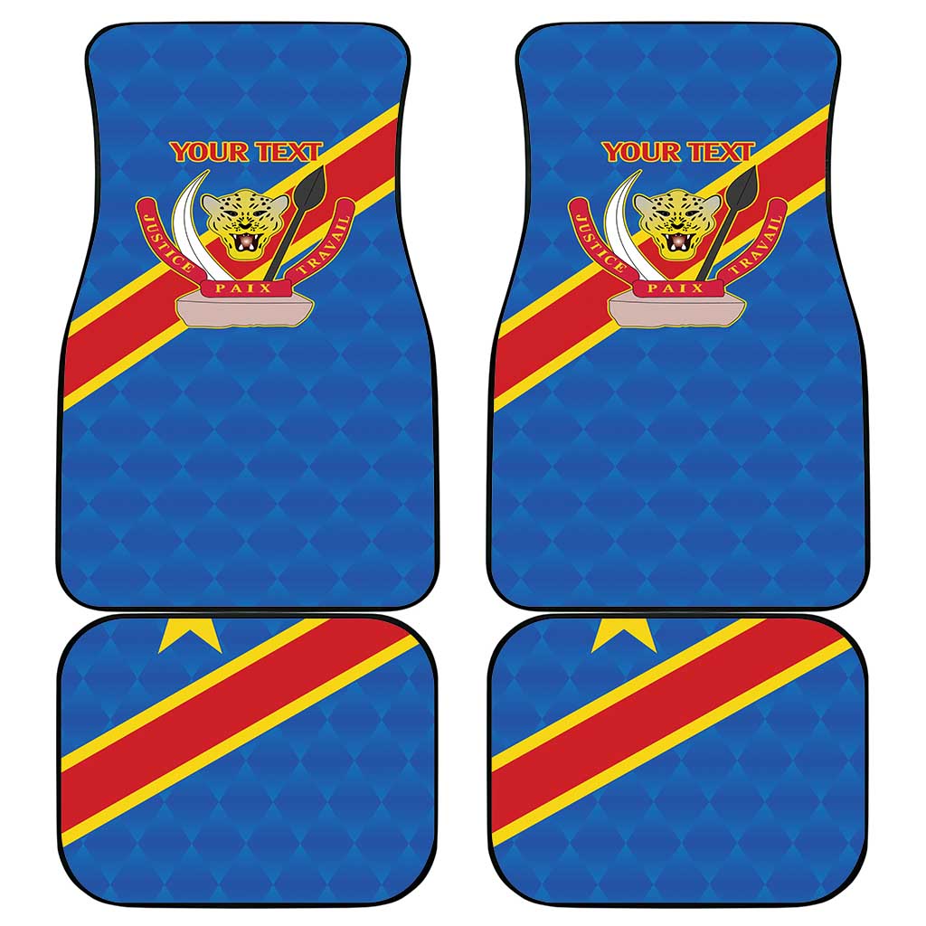 Democratic Republic of the Congo Personalized Car Mats Flag Style - Wonder Print Shop