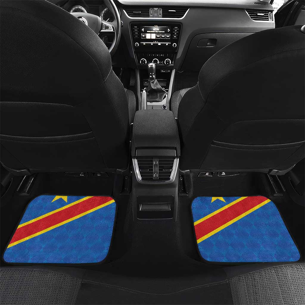 Democratic Republic of the Congo Personalized Car Mats Flag Style - Wonder Print Shop
