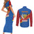 Democratic Republic of the Congo Personalized Couples Matching Short Sleeve Bodycon Dress and Long Sleeve Button Shirt Flag Style - Wonder Print Shop