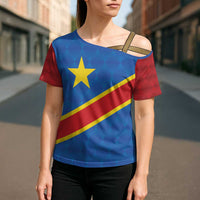 Africa DR of the Congo Personalized Cross Shoulder Shirt Flag Style