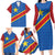 Democratic Republic of the Congo Personalized Family Matching Long Sleeve Bodycon Dress and Hawaiian Shirt Flag Style - Wonder Print Shop