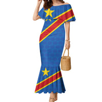 Democratic Republic of the Congo Personalized Family Matching Mermaid Dress and Hawaiian Shirt Flag Style - Wonder Print Shop
