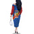Democratic Republic of the Congo Personalized Family Matching Off The Shoulder Long Sleeve Dress and Hawaiian Shirt Flag Style - Wonder Print Shop