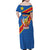 Democratic Republic of the Congo Personalized Family Matching Off Shoulder Maxi Dress and Hawaiian Shirt Flag Style - Wonder Print Shop
