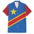 Democratic Republic of the Congo Personalized Family Matching Off Shoulder Short Dress and Hawaiian Shirt Flag Style - Wonder Print Shop