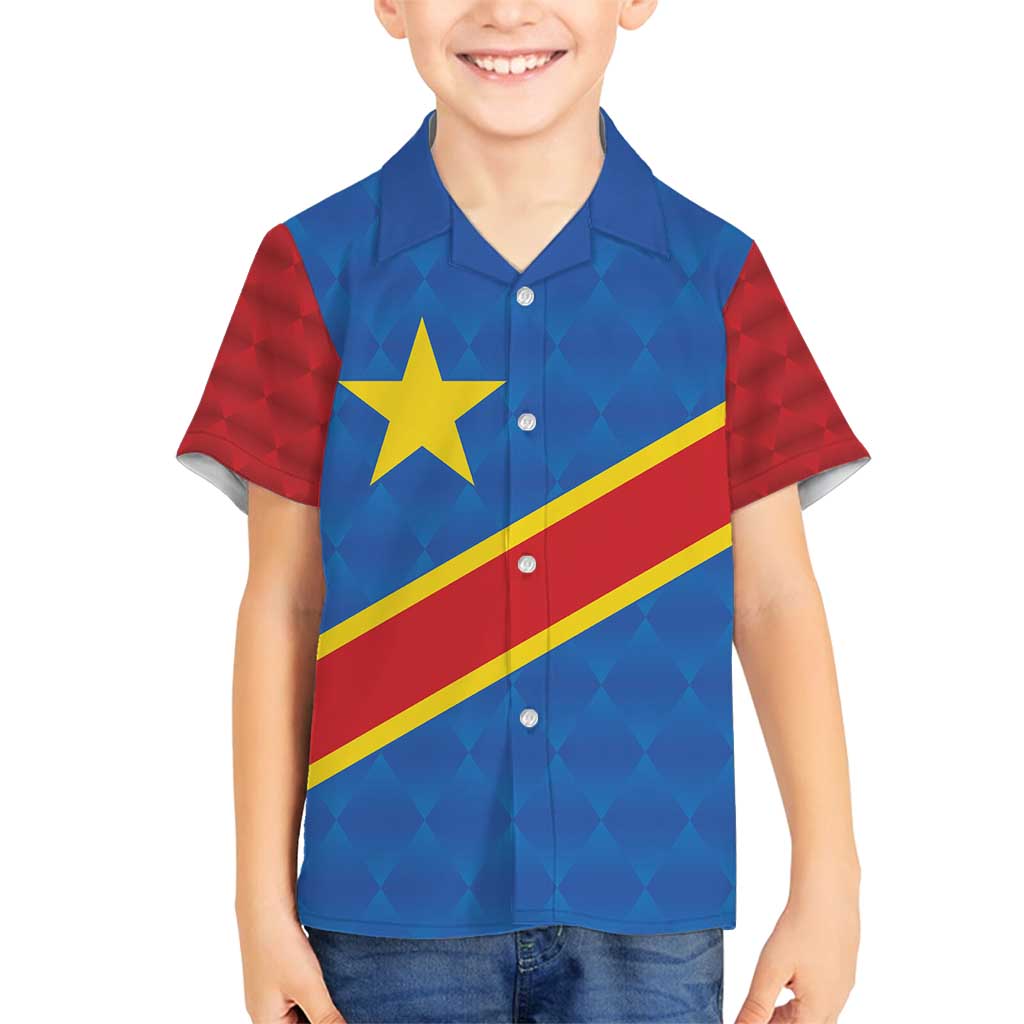 Democratic Republic of the Congo Personalized Family Matching Puletasi and Hawaiian Shirt Flag Style - Wonder Print Shop