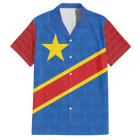 Democratic Republic of the Congo Personalized Family Matching Short Sleeve Bodycon Dress and Hawaiian Shirt Flag Style - Wonder Print Shop