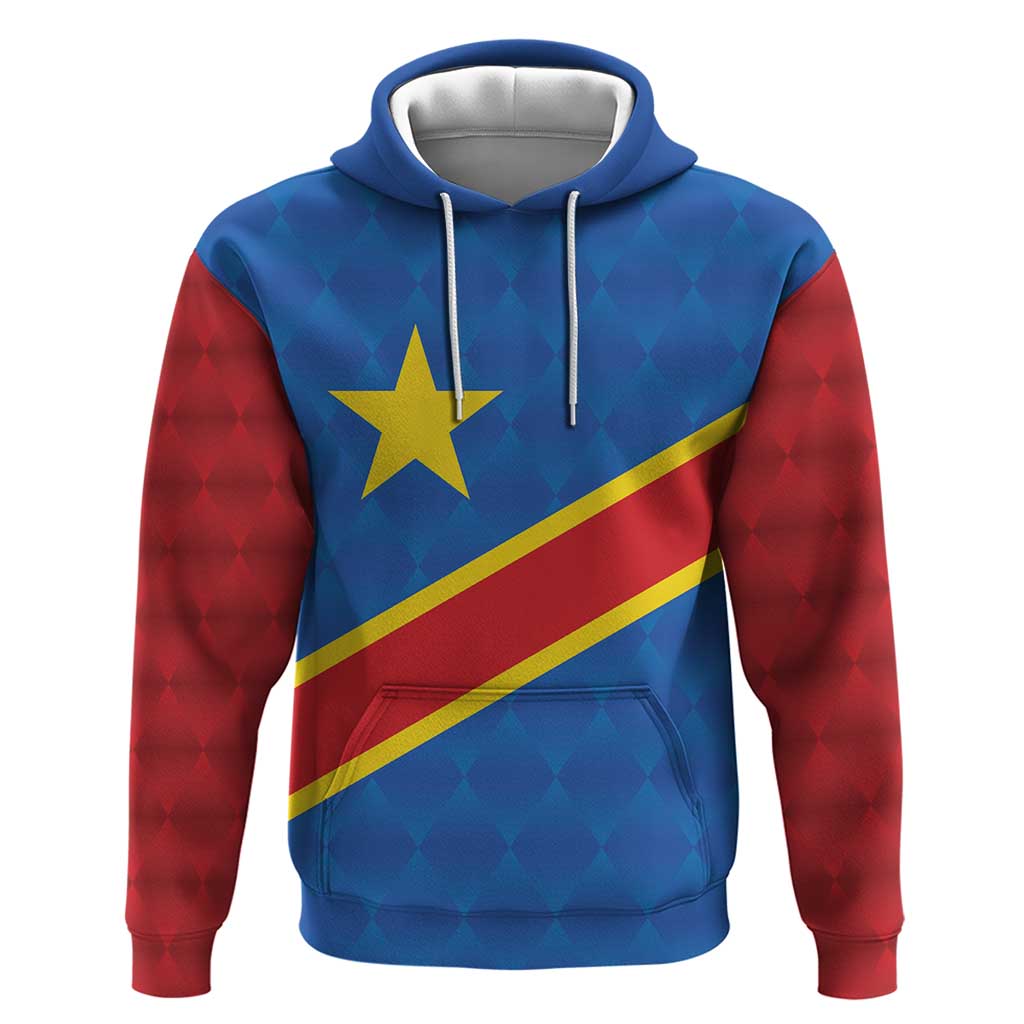 Democratic Republic of the Congo Personalized Hoodie Flag Style - Wonder Print Shop