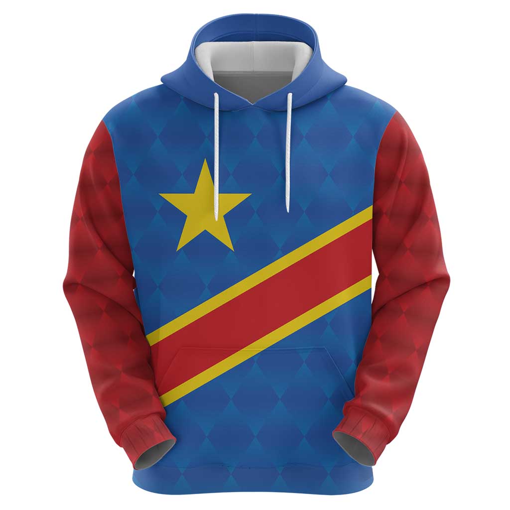 Democratic Republic of the Congo Personalized Hoodie Flag Style - Wonder Print Shop