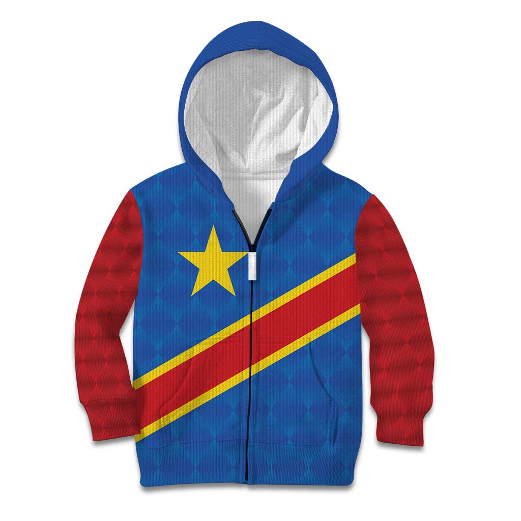 Democratic Republic of the Congo Personalized Kid Hoodie Flag Style - Wonder Print Shop