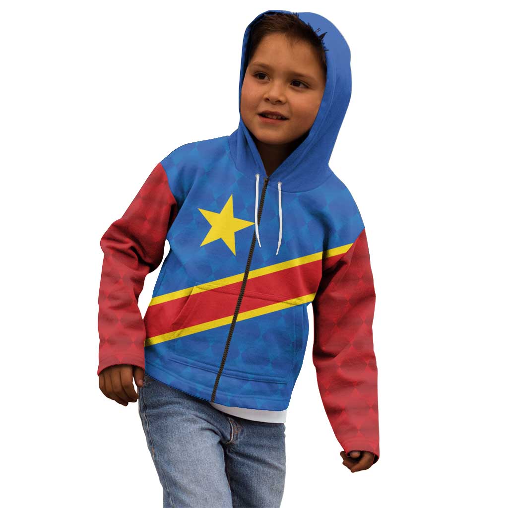 Democratic Republic of the Congo Personalized Kid Hoodie Flag Style - Wonder Print Shop