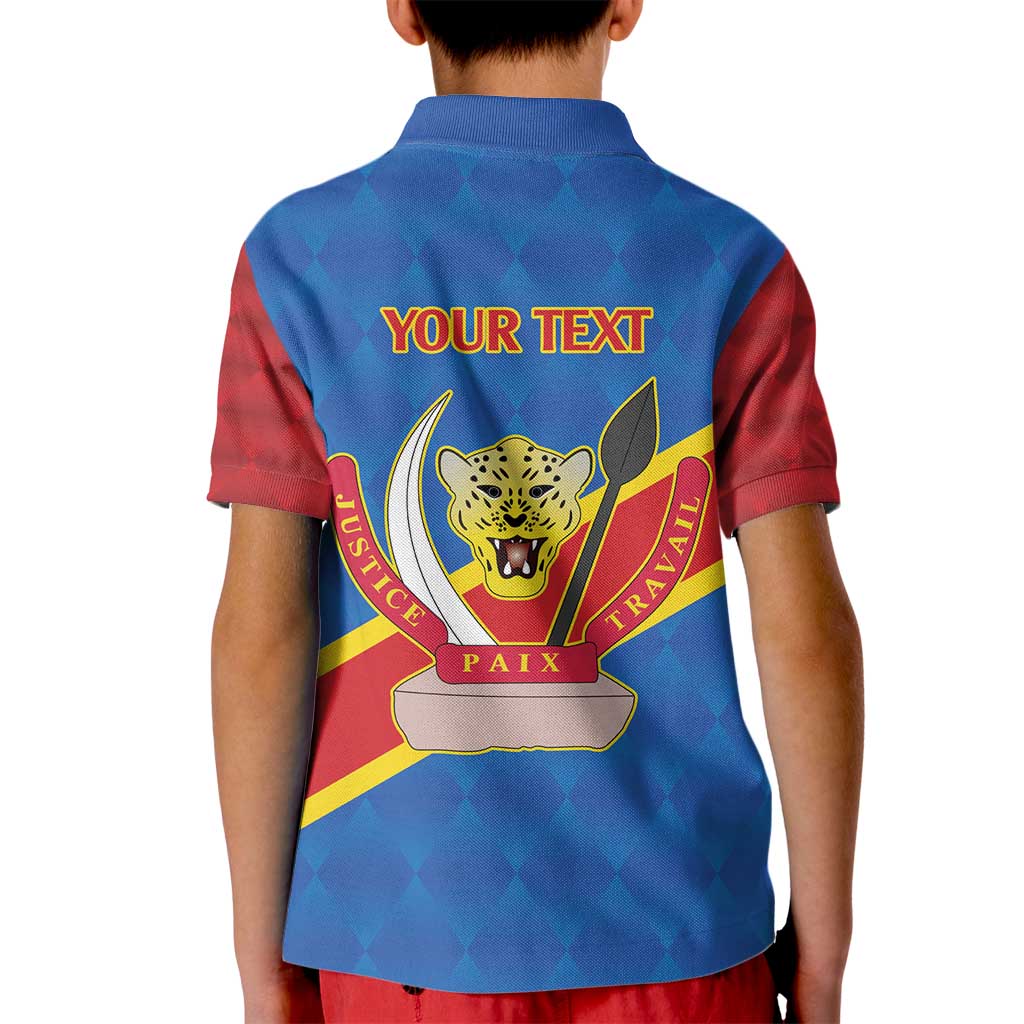 Democratic Republic of the Congo Personalized Kid Polo Shirt Flag Style - Wonder Print Shop