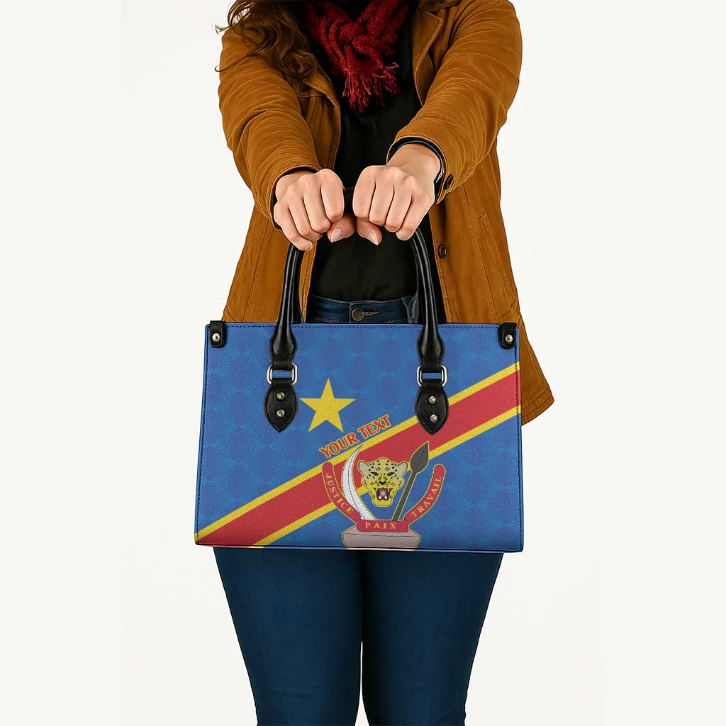 Africa DR of the Congo Personalized Leather Bag Flag Style