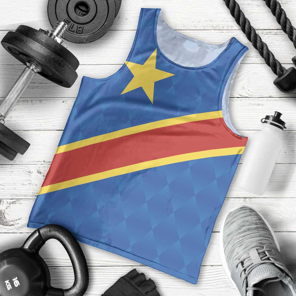 Democratic Republic of the Congo Personalized Men Tank Top Flag Style - Wonder Print Shop