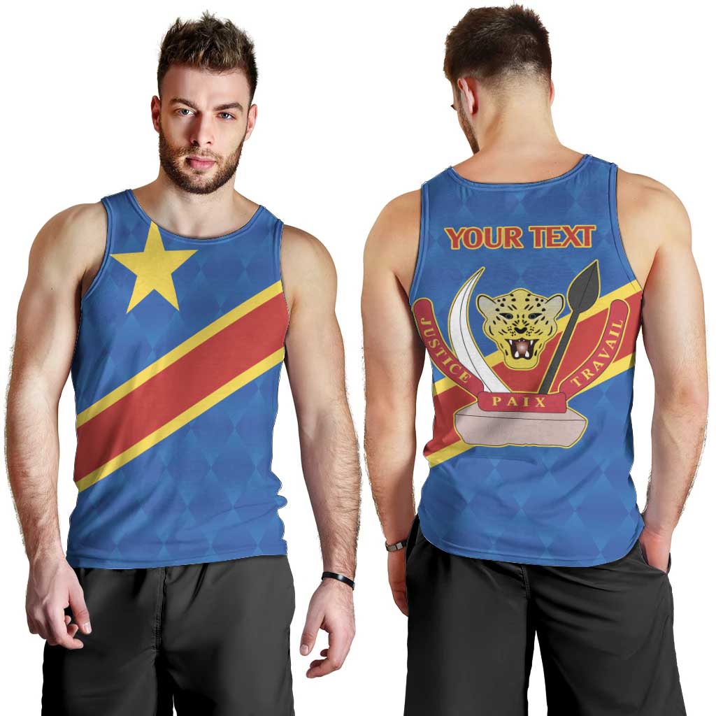 Democratic Republic of the Congo Personalized Men Tank Top Flag Style - Wonder Print Shop