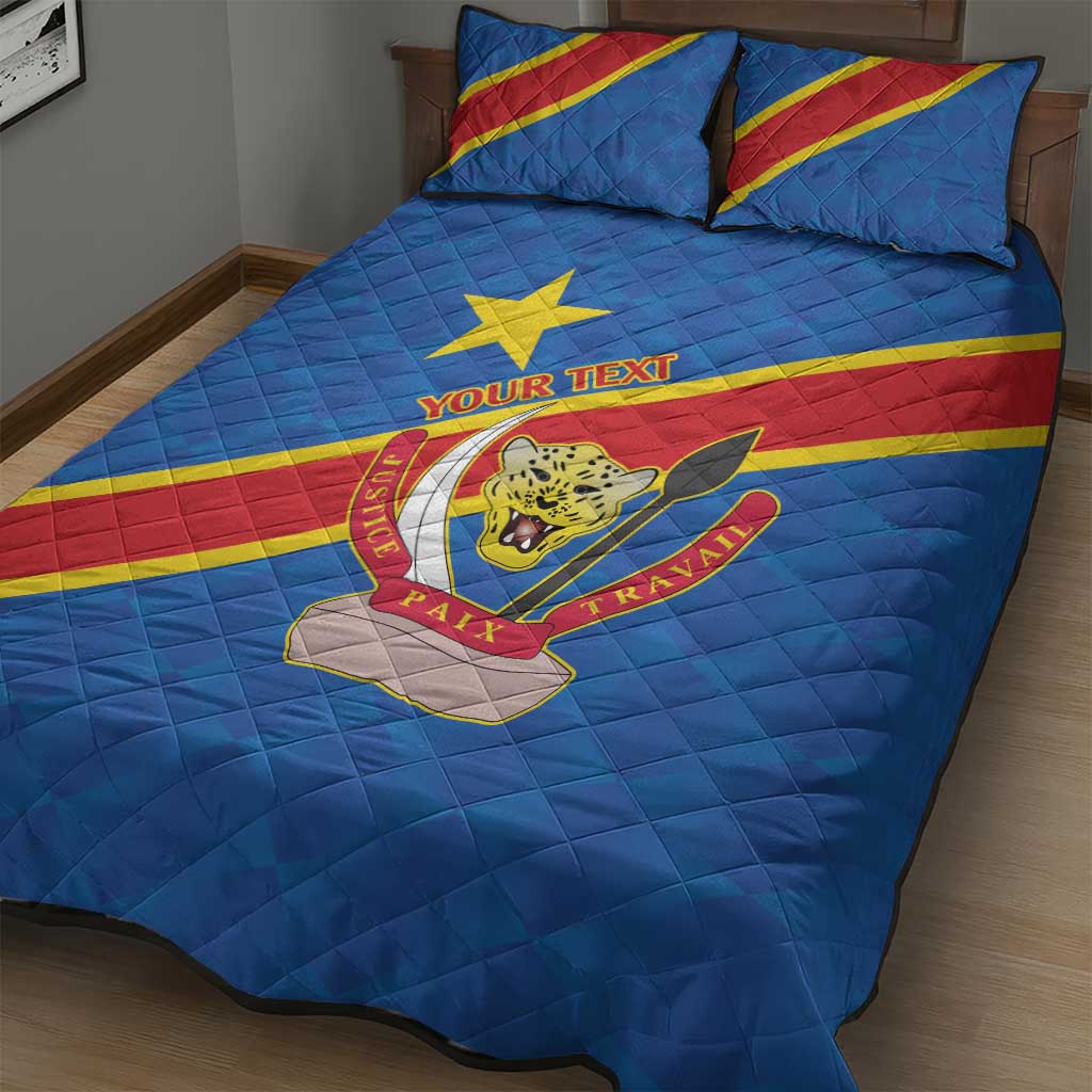 Democratic Republic of the Congo Personalized Quilt Bed Set Flag Style - Wonder Print Shop