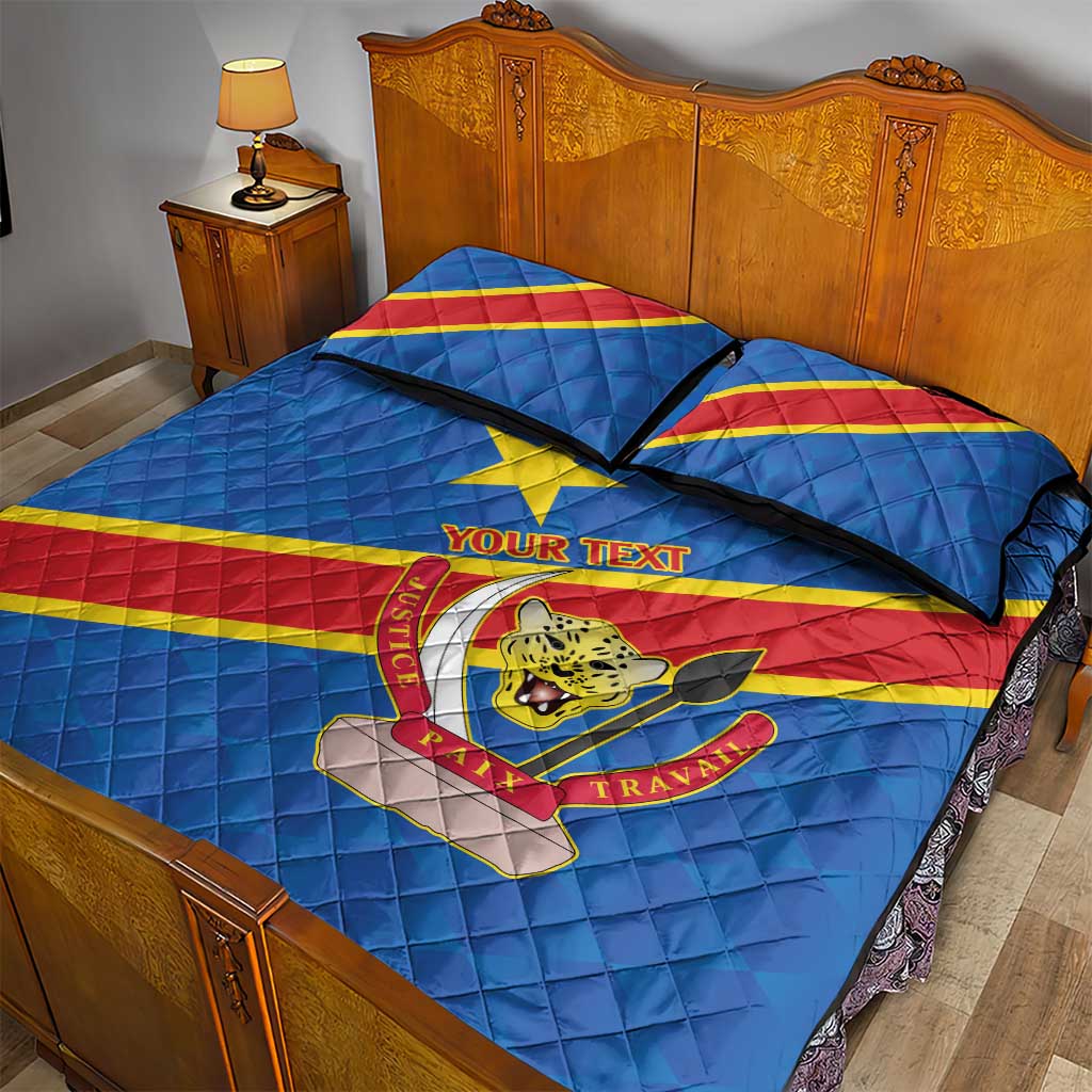 Democratic Republic of the Congo Personalized Quilt Bed Set Flag Style - Wonder Print Shop