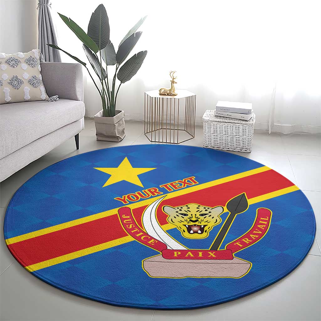 Democratic Republic of the Congo Personalized Round Carpet Flag Style - Wonder Print Shop