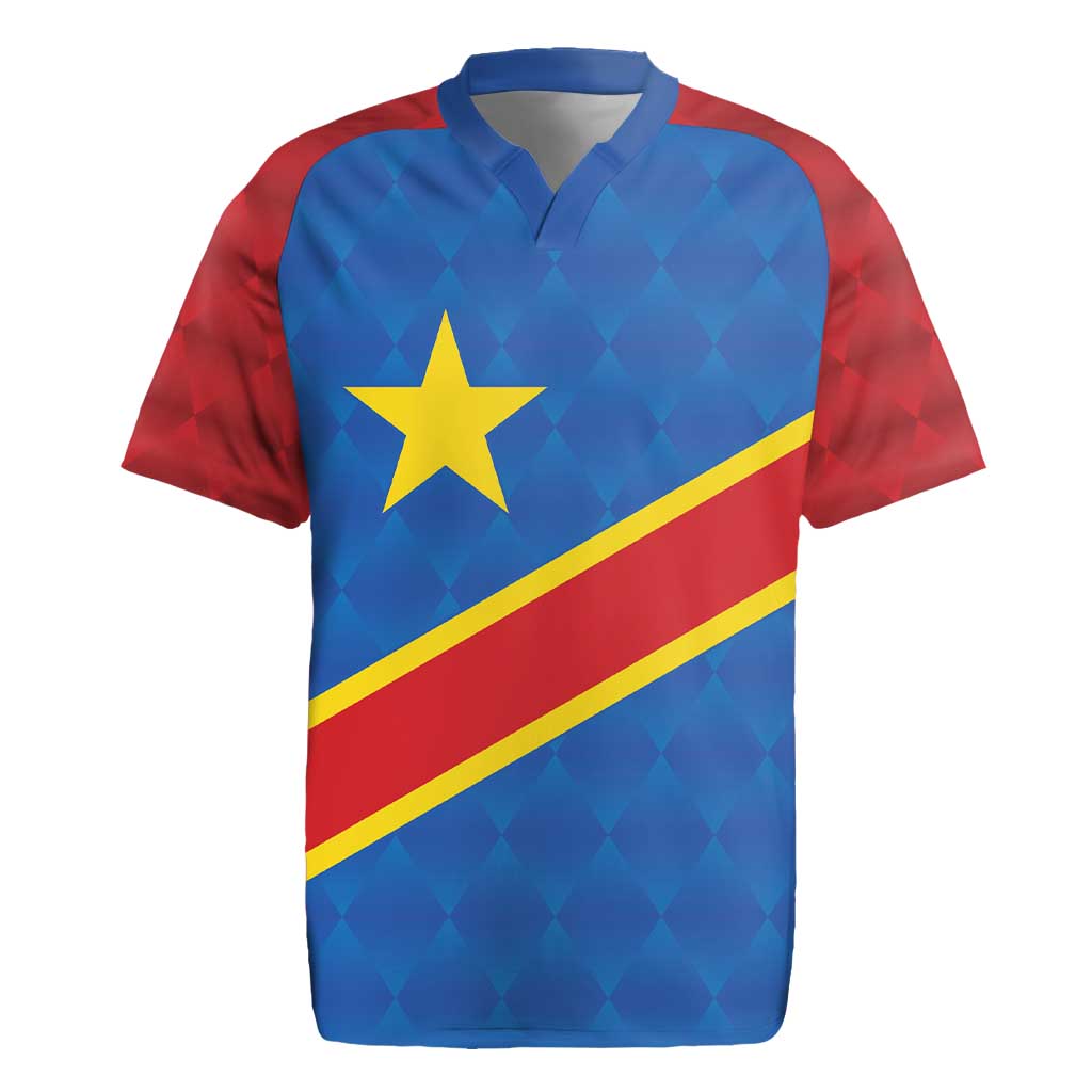 Democratic Republic of the Congo Personalized Rugby Jersey Flag Style - Wonder Print Shop