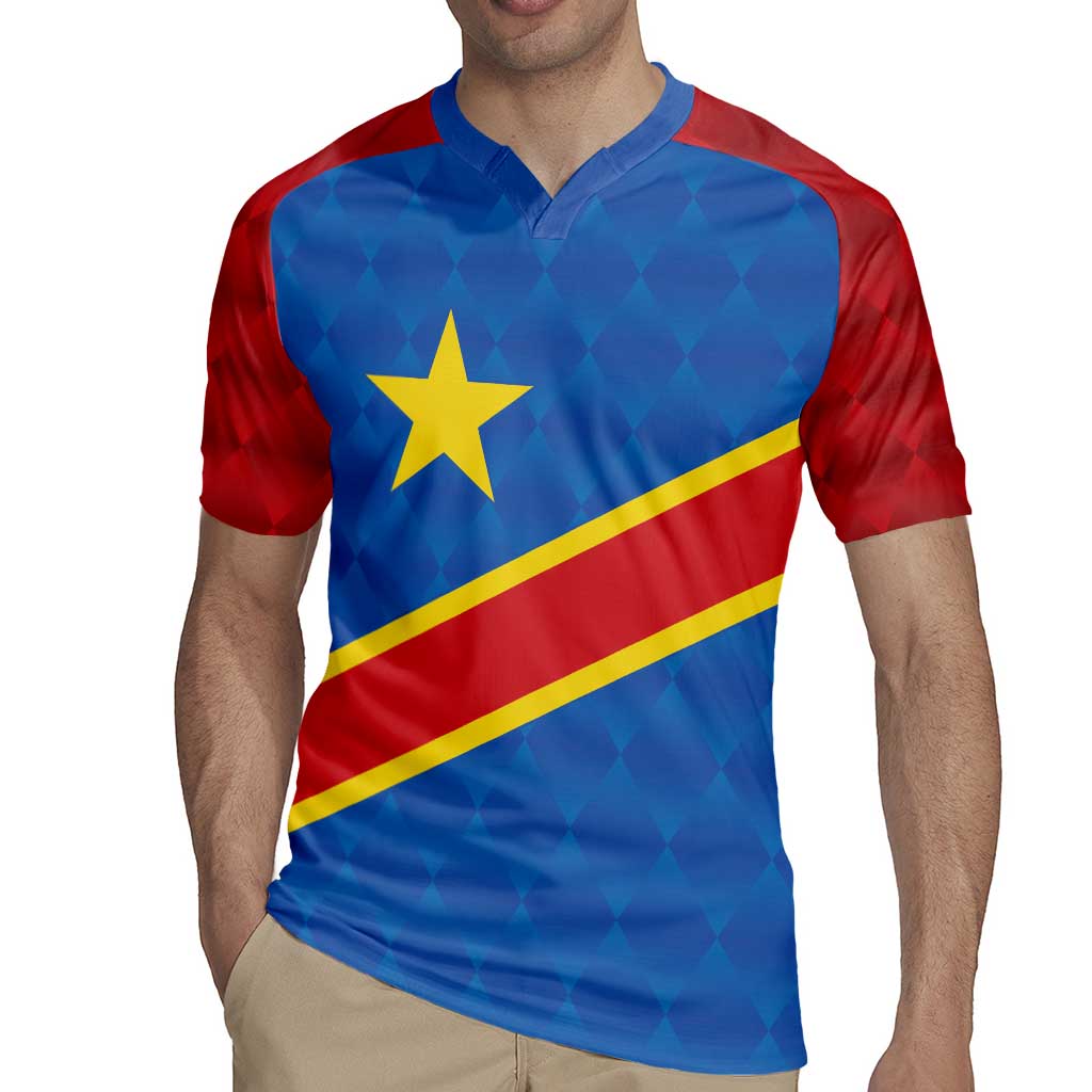 Democratic Republic of the Congo Personalized Rugby Jersey Flag Style - Wonder Print Shop