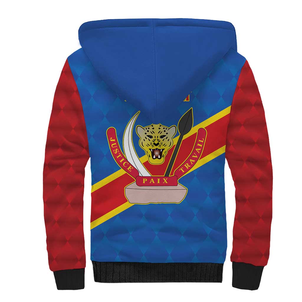 Democratic Republic of the Congo Personalized Sherpa Hoodie Flag Style - Wonder Print Shop